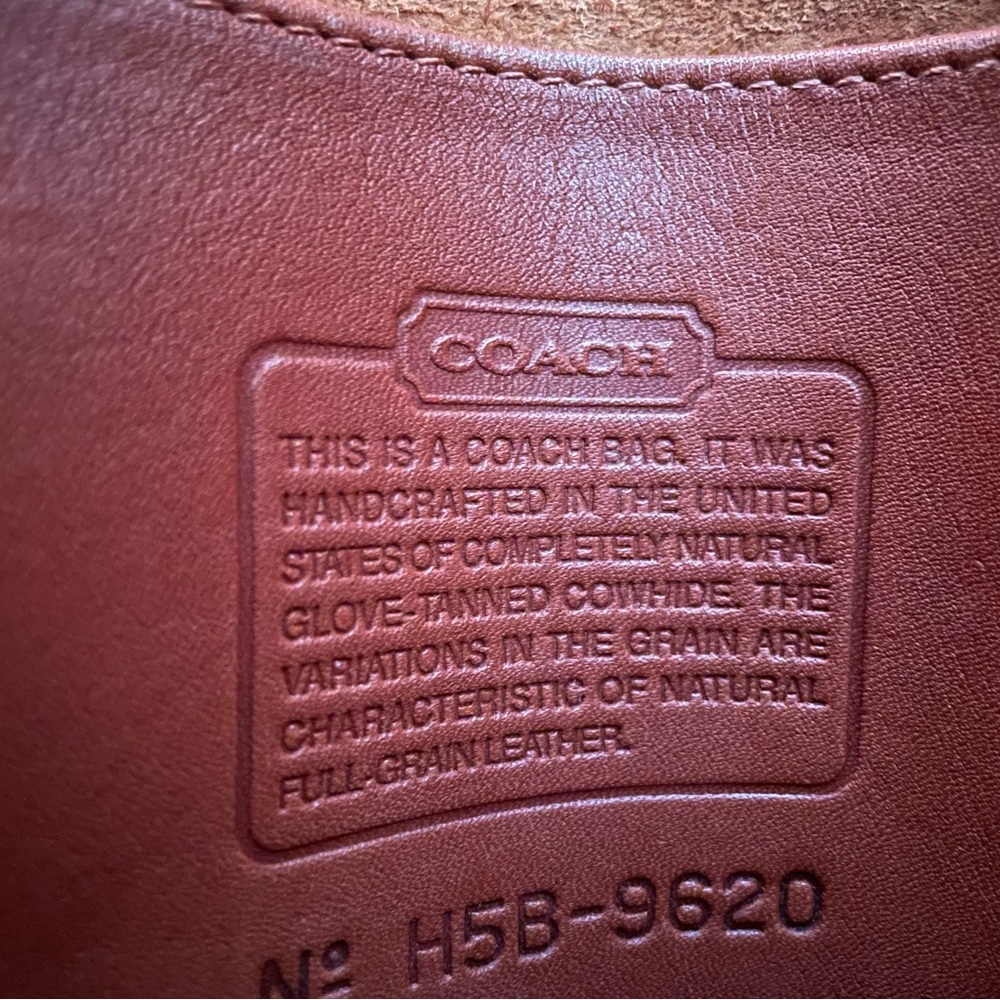 Vintage COACH Crossbody Shoulder Bag Glovetanned Leather Turnlock Charm Brown - Picture 12 of 12
